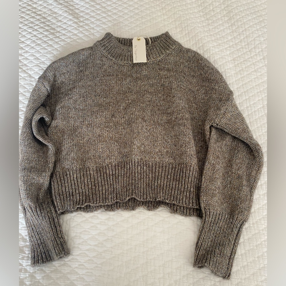 By Together metallic brown sweater size medium